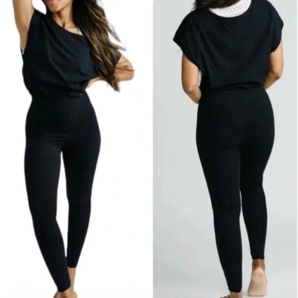 Zyia Active Black Soho Jumpsuit Size Large NWT